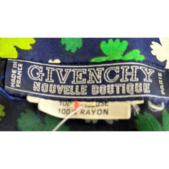 Vintage Givenchy Floral Dress M Secretary Bow Irish Clover Patrick's Kelly Green - Picture 6 of 7